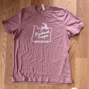 Bella Canvas Portland Oregon Wild And Free Graphic Tee - Mauve